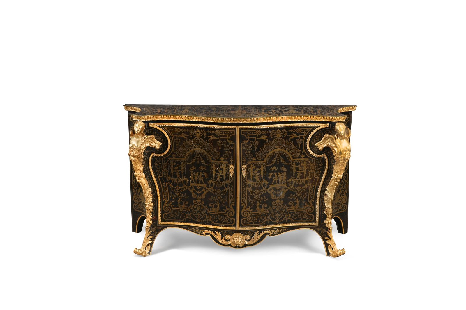 Commode à portes en marqueterie d’écaille