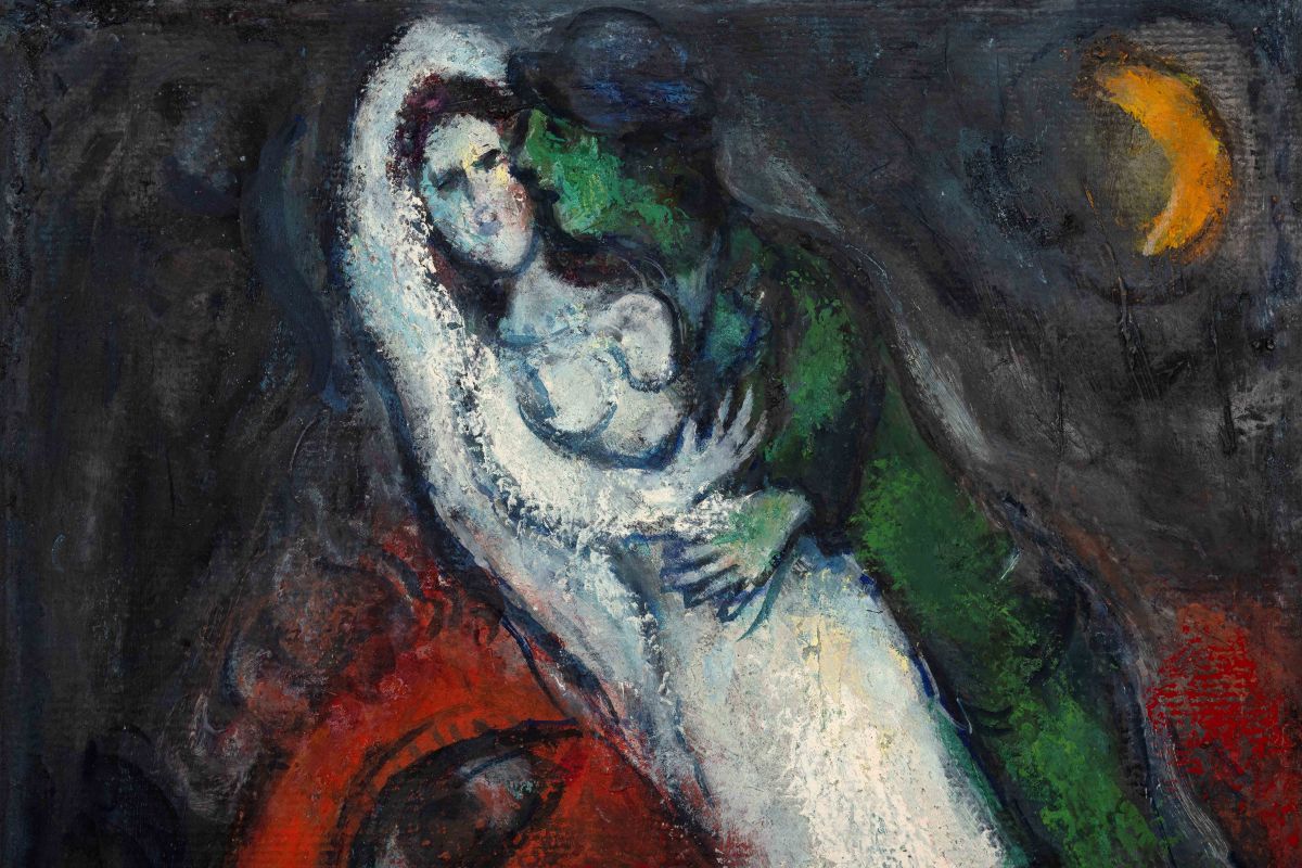 Marc CHAGALL (1887 - 1985) Les amoureux de Vitebsk. 1959