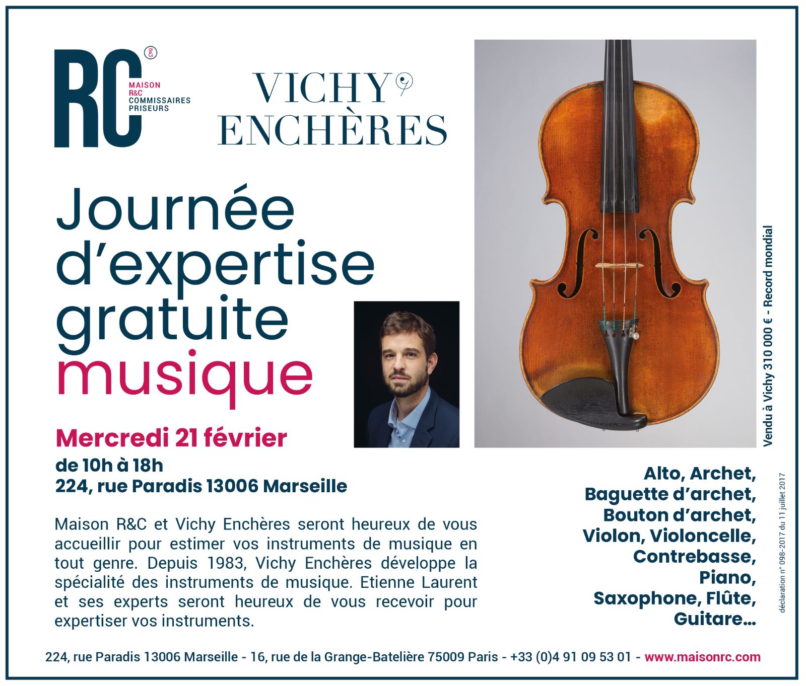 Expertise gratuite musique le 21 février